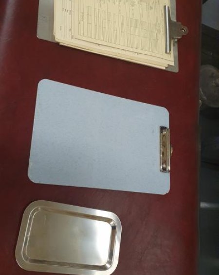 metal Clipboard + plastic Clipboard + S/s tray